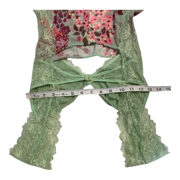 Free People x Intimately Suddenly Fine Maxi Slip Dress In Sage Combo Size XS - Picture 11 of 17